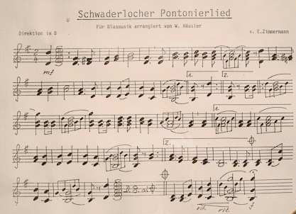 Noten Pontonierlied liednoten